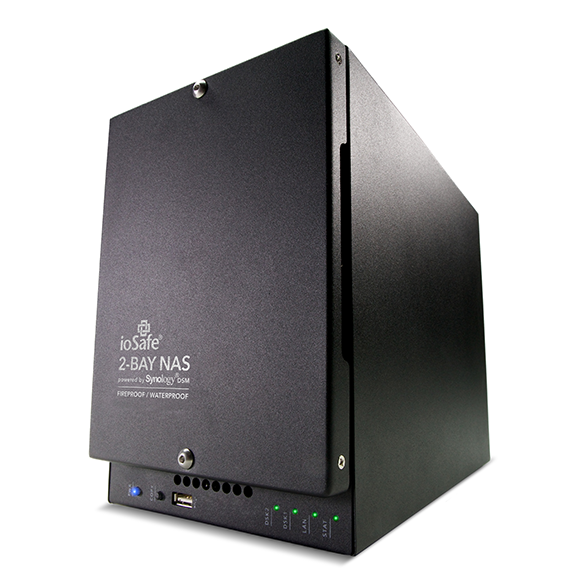 ioSafe 218 NAS 28TB (14TBx2) Fireproof Waterproof EU plug 2YR DRS