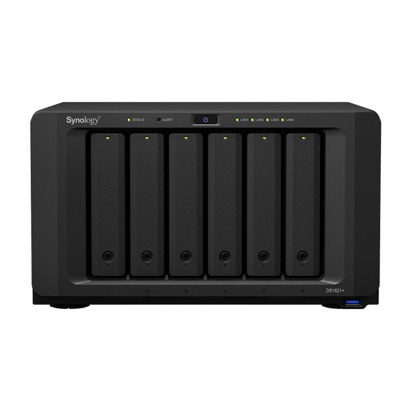 Synology DiskStation DS1621+ NAS Desktop Ryzen Embedded V1500B 4 GB DDR4 12 TB HDD DiskStation Manager Black