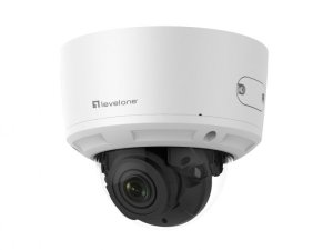 LevelOne Gemini Zoom IP Camera, 8-Mp, H.265, 802.3Af, PoE, IR Leds, Indoor/Outdoor, Two-Way Audio