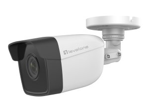 LevelOne GEMINI Fixed IP Network Camera, 2-Megapixel, H.265, 802.3af PoE, IR LEDs, Indoor/Outdoor