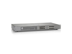 LevelOne 16-Port Fast Ethernet PoE Switch, 802.3at/af PoE, 380W