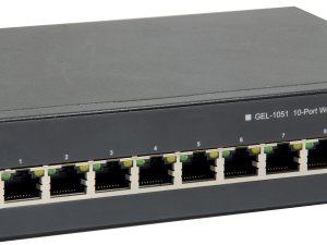 LevelOne 10-Port Web Smart Gigabit PoE Switch, 8 PoE Outputs, 2 x Gigabit SFP, 70W