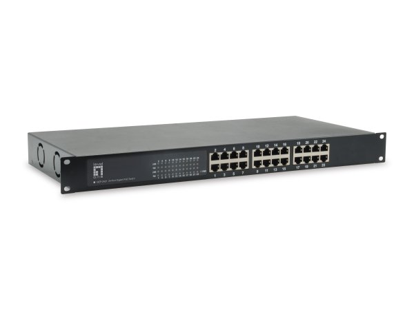 LevelOne 24-Port Gigabit PoE Switch, 802.3at/af PoE, 500W