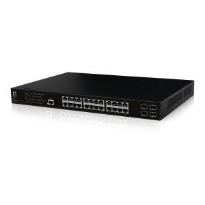 LevelOne GEP-2861 network switch Managed L2 Gigabit Ethernet (10/100/1000) Power over Ethernet (PoE) 1U Black