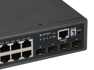 LevelOne 52-Port L3 Lite Managed Gigabit PoE Switch, 4 x 10GbE SFP+, 48 PoE Outputs, 400W PoE Power Budget