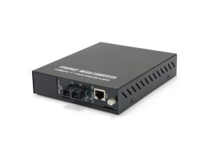 LevelOne RJ45 to SC Managed Gigabit Media Converter, Single-Mode Fiber, 20km