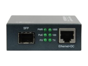 LevelOne RJ45 to SFP Gigabit Media Converter, PoE PSE