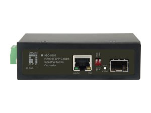 LevelOne RJ45 to SFP Gigabit Industrial Media Converter, 1 PoE Output