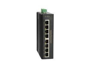 LevelOne 8-Port Gigabit PoE Industrial Switch, 8 PoE Outputs, 802.3at/af PoE, 200W, -40°C to 75°C