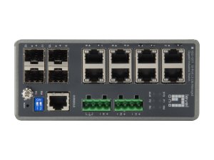 LevelOne TURING 12-Port L3 Lite Managed Gigabit Industrial Switch, 4 x SFP, DIN-Rail, -40°C to 75°C