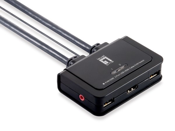 LevelOne 2-Port USB HDMI Cable KVM Switch