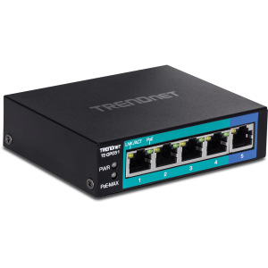 Trendnet TE-GP051 network switch Unmanaged Gigabit Ethernet (10/100/1000) Power over Ethernet (PoE) Black