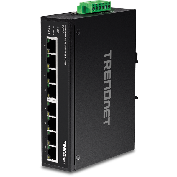 Trendnet TI-E80 network switch Unmanaged Fast Ethernet (10/100) Black