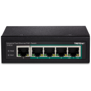 Trendnet TI-PE50 network switch Unmanaged Fast Ethernet (10/100) Power over Ethernet (PoE) Black