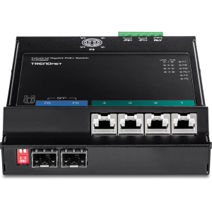 Trendnet TI-PG62F network switch Gigabit Ethernet (10/100/1000) Power over Ethernet (PoE) Black