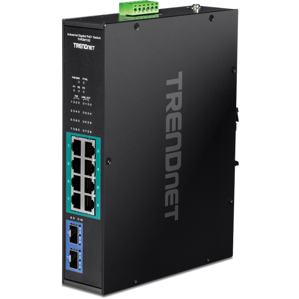 Trendnet TI-PGM102 network switch Gigabit Ethernet (10/100/1000) Power over Ethernet (PoE) Black