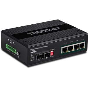 Trendnet TI-UPG62 network switch Unmanaged L2 Gigabit Ethernet (10/100/1000) Power over Ethernet (PoE) Black