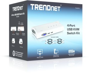 Trendnet TK-407K KVM switch Blue