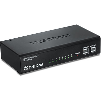 Trendnet TK-CAT508 KVM switch Black