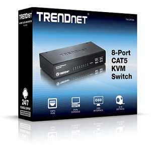 Trendnet TK-CAT508 KVM switch Black