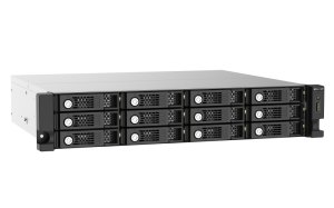 QNAP TL-R1220SEP-RP 120TB (Seagate Exos) 12-bay 2U rackmount SAS 12Gbps JBOD expansion enclosure with SAS expander; 2.5:/3.5 SAS 12Gbps & SAS/SATA 6Gbps drives; 4 x SFF-8644 Mini-SAS HD ports; redundant PSU HDD/SSD enclosure Black, Grey 2.5/3.5"