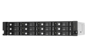 QNAP TL-R1220SEP-RP 120TB (Seagate Exos) 12-bay 2U rackmount SAS 12Gbps JBOD expansion enclosure with SAS expander; 2.5:/3.5 SAS 12Gbps & SAS/SATA 6Gbps drives; 4 x SFF-8644 Mini-SAS HD ports; redundant PSU HDD/SSD enclosure Black, Grey 2.5/3.5"