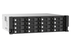 QNAP TL-R1620SEP-RP 128TB (Seagate Ironwolf Pro) 16-bay 3U rackmount SAS 12Gbps JBOD expansion enclosure with SAS expander; 2.5/3.5 SAS 12Gbps & SAS/SATA 6Gbps drives; 4 x SFF-8644 Mini-SAS HD ports; redundant PSU HDD/SSD enclosure Black, Grey 2.5/3.5"