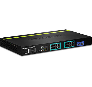 Trendnet TPE-1620WS network switch Managed L2 Gigabit Ethernet (10/100/1000) Power over Ethernet (PoE) 1U Black