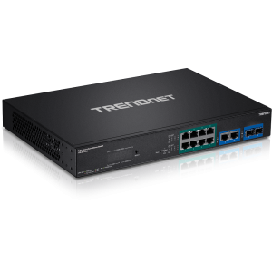 Trendnet TPE-3012LS network switch Managed Gigabit Ethernet (10/100/1000) Power over Ethernet (PoE) 1U Black