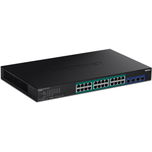 Trendnet TPE-30284 network switch Managed L2/L4 Gigabit Ethernet (10/100/1000) Power over Ethernet (PoE) 1U Black