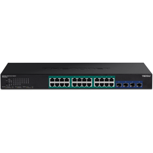 Trendnet TPE-30284 network switch Managed L2/L4 Gigabit Ethernet (10/100/1000) Power over Ethernet (PoE) 1U Black