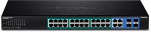 Trendnet TPE-5028WS network switch Managed Gigabit Ethernet (10/100/1000) Power over Ethernet (PoE) 1U Black