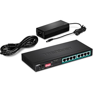 Trendnet TPE-LG80 network switch Unmanaged Gigabit Ethernet (10/100/1000) Power over Ethernet (PoE) Black