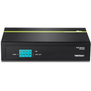 Trendnet TPE-S50 network switch Unmanaged L2 Fast Ethernet (10/100) Power over Ethernet (PoE) Black