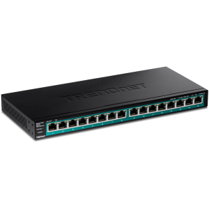 Trendnet TPE-TG161H network switch Gigabit Ethernet (10/100/1000) Power over Ethernet (PoE) Black