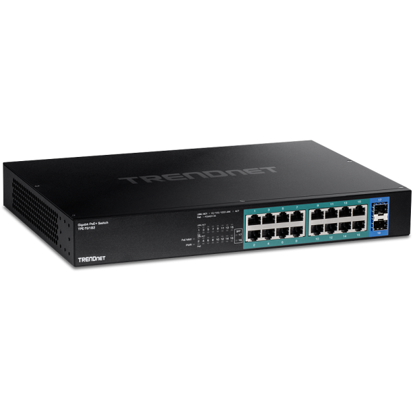 Trendnet TPE-TG182 network switch Gigabit Ethernet (10/100/1000) Power over Ethernet (PoE) 1U Black