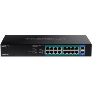 Trendnet TPE-TG182 network switch Gigabit Ethernet (10/100/1000) Power over Ethernet (PoE) 1U Black