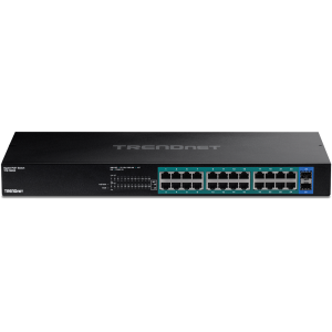 Trendnet TPE-TG262 network switch Unmanaged L2 Gigabit Ethernet (10/100/1000) Power over Ethernet (PoE) 1U Black