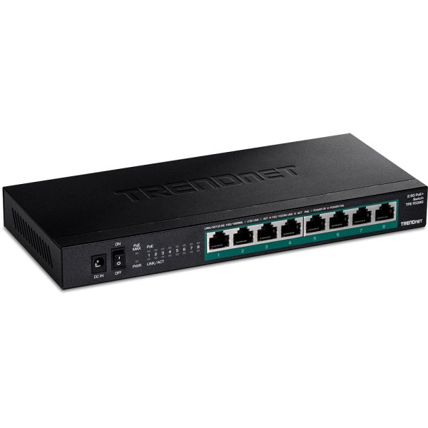 Trendnet TPE-TG380 network switch Unmanaged 2.5G Ethernet (100/1000/2500) Power over Ethernet (PoE) Black