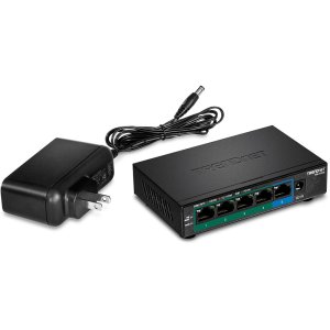 Trendnet TPE-TG52 network switch Unmanaged Gigabit Ethernet (10/100/1000) Power over Ethernet (PoE) Black