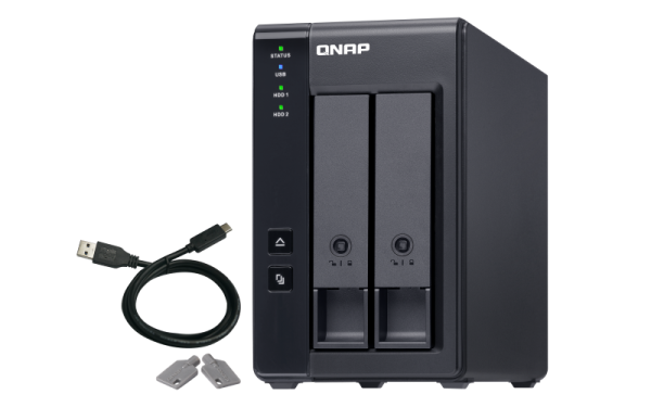 QNAP TR-002 storage drive enclosure HDD/SSD enclosure Black 2.5/3.5"