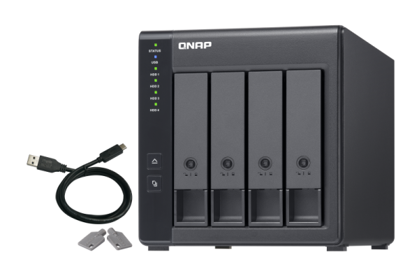 QNAP TR-004 storage drive enclosure HDD/SSD enclosure Black 2.5/3.5"