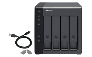 QNAP TR-004 storage drive enclosure HDD/SSD enclosure Black 2.5/3.5"