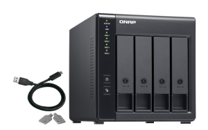 QNAP TR-004 storage drive enclosure HDD/SSD enclosure Black 2.5/3.5"