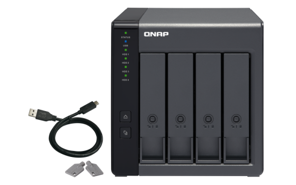 QNAP TR-004/16TB-REDPRO storage drive enclosure HDD/SSD enclosure Black 2.5/3.5"