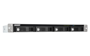 QNAP TR-004U/40TB-REDPRO disk array Rack (1U) Black, Grey