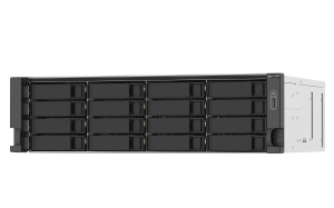 QNAP TS-1673AU-RP-16G/128TB-IWP NAS/storage server Rack (3U) Ryzen Embedded V1500B 16 GB DDR4 HDD QNAP Turbo System Black, Grey