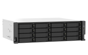 QNAP TS-1673AU-RP-16G/128TB-IWP NAS/storage server Rack (3U) Ryzen Embedded V1500B 16 GB DDR4 HDD QNAP Turbo System Black, Grey