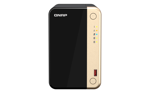 QNAP TS-264 NAS Tower Intel® Celeron® N5095 8 GB QNAP QTS Black, Gold