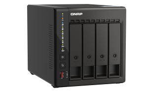 QNAP TS-453E NAS Tower Intel® Celeron® J6412 8 GB 16 TB HDD QNAP QTS Black